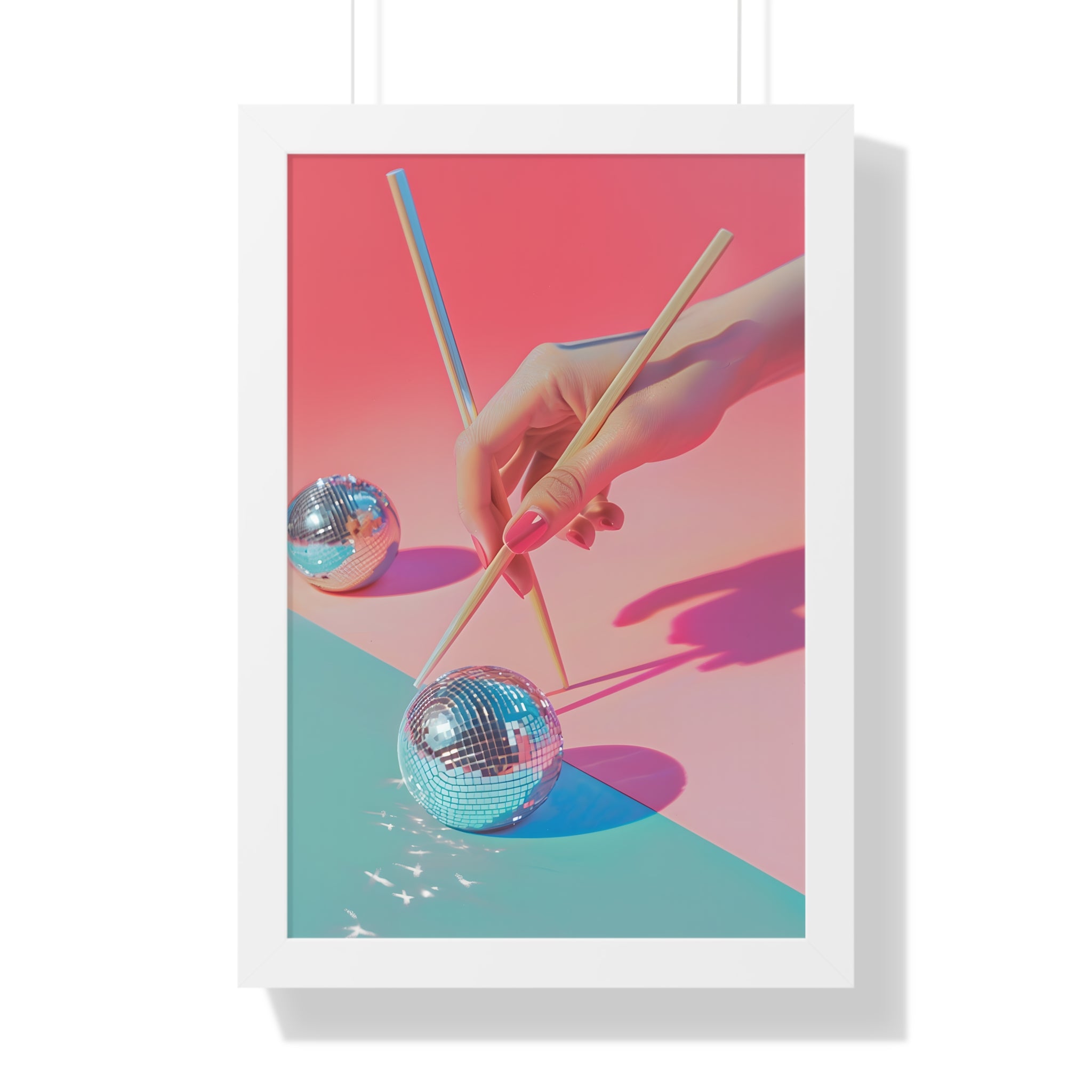 Framed Paper Print - Disco Chopsticks Delight