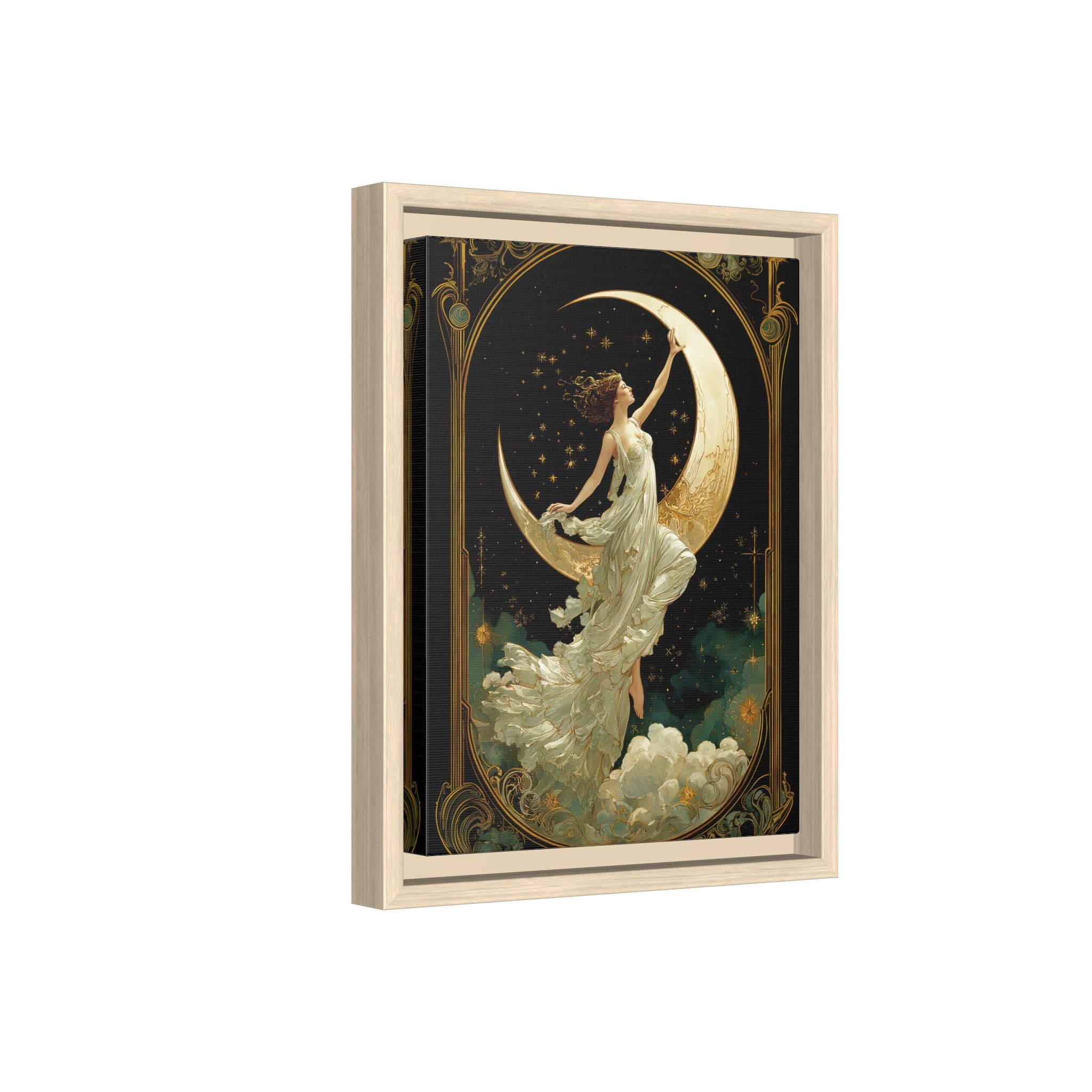 Framed Canvas - Moon Goddess Ascending