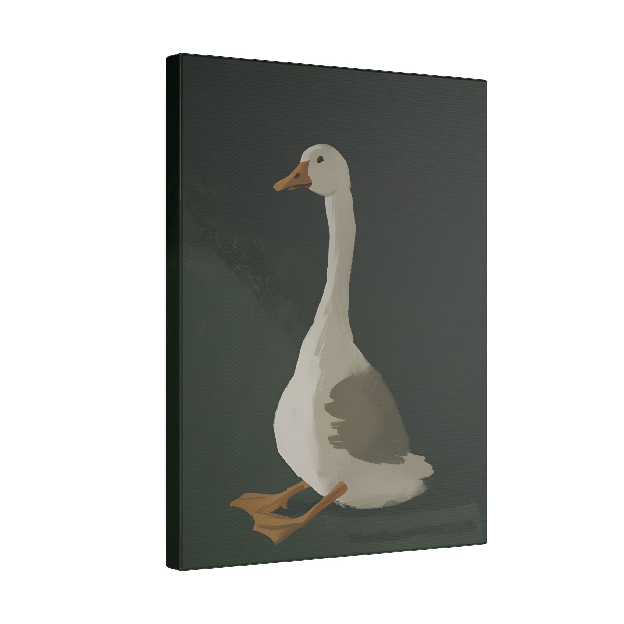 .75" Matte Canvas - Sitting Goose in Spotlight