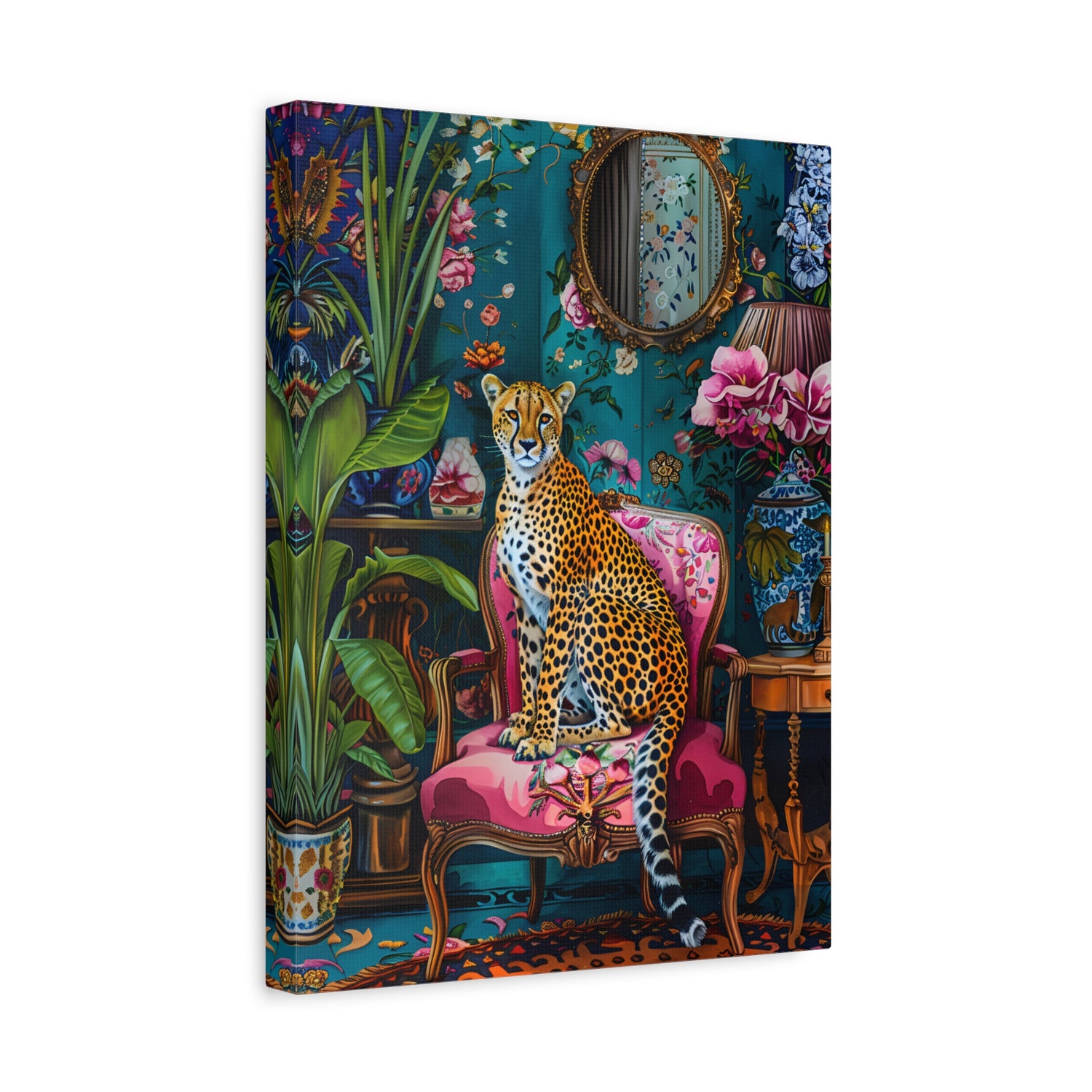 1.25" Matte Canvas - Regal Cheetah Reverie