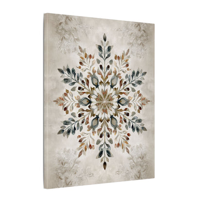 .75" Matte Canvas - Nordic Botanical Snowflake