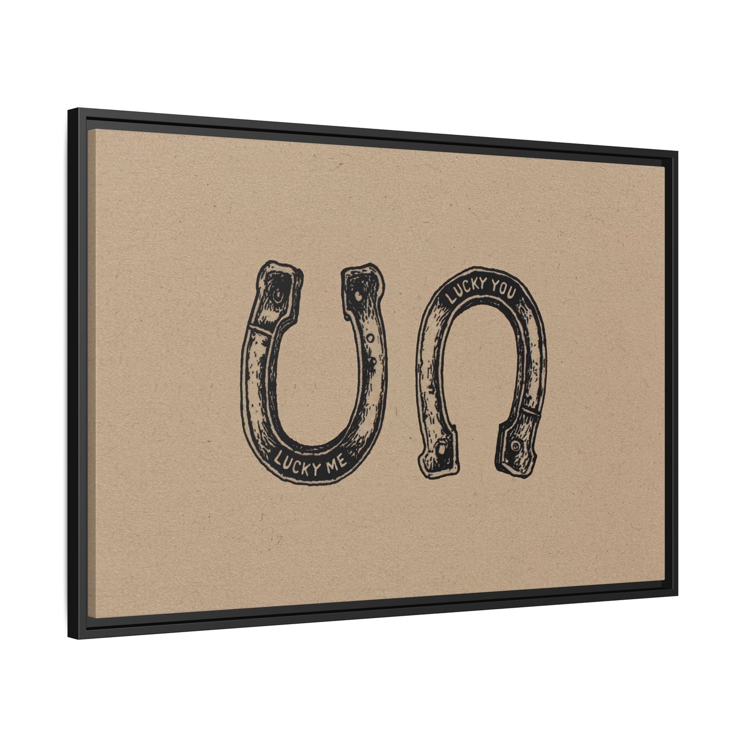 Framed Canvas - Lucky Me Lucky You Horseshoes