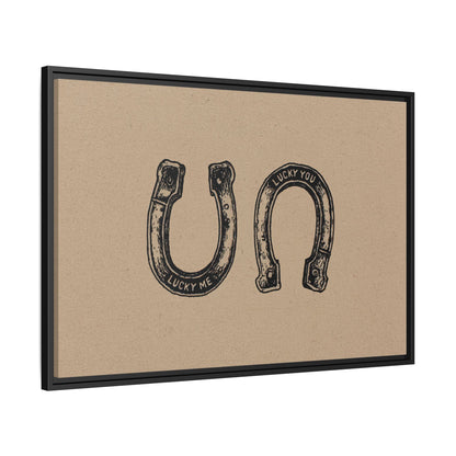 Framed Canvas - Lucky Me Lucky You Horseshoes
