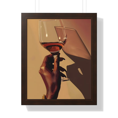 Framed Paper Print - Golden Hour Wine Toast