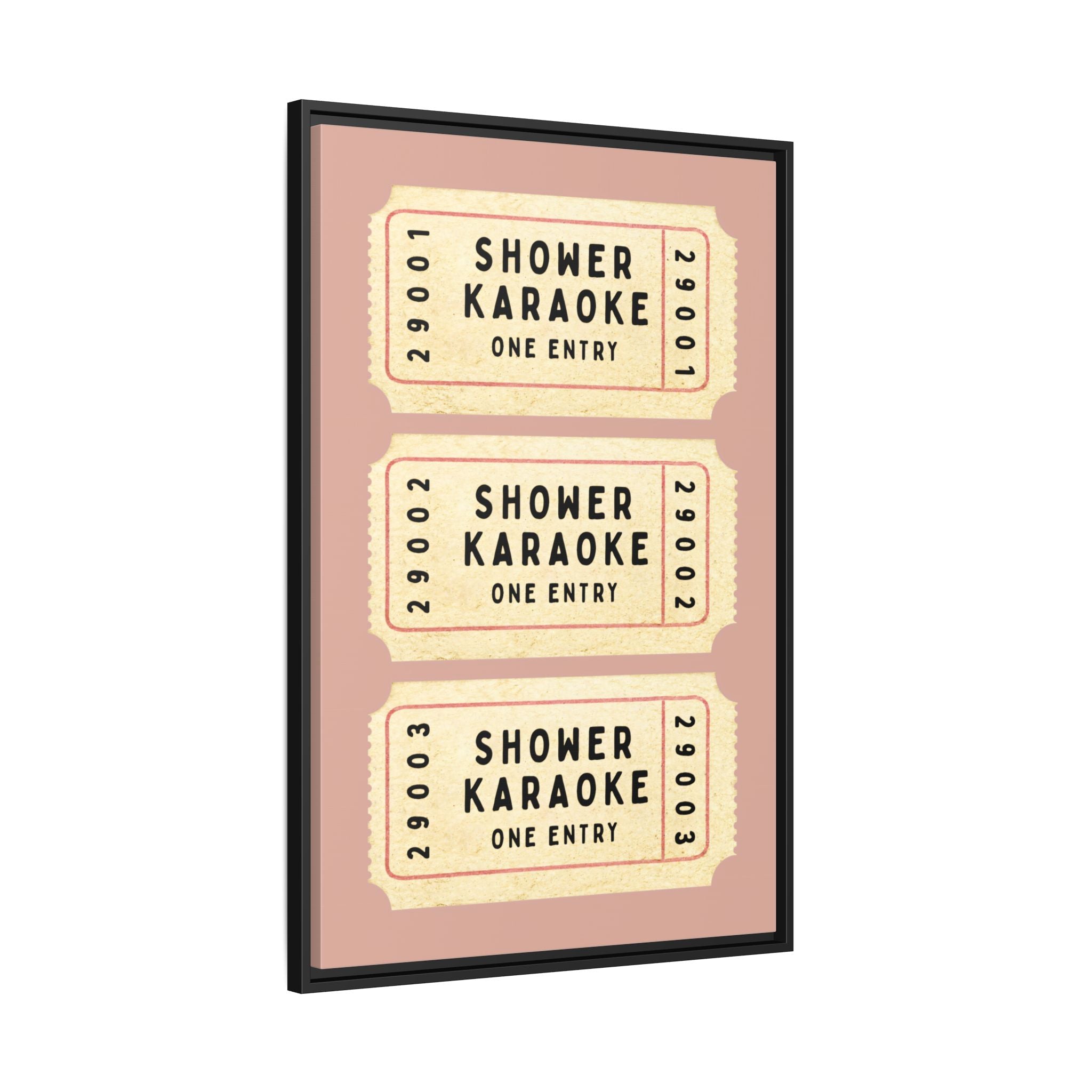 Framed Canvas - Shower Karaoke Admit Ticket