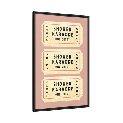 Framed Canvas - Shower Karaoke Admit Ticket