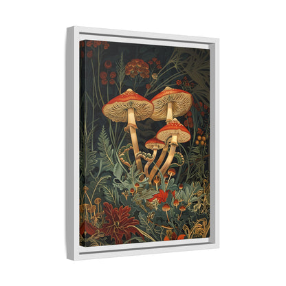 Framed Canvas - Elegant Mushroom Reverie