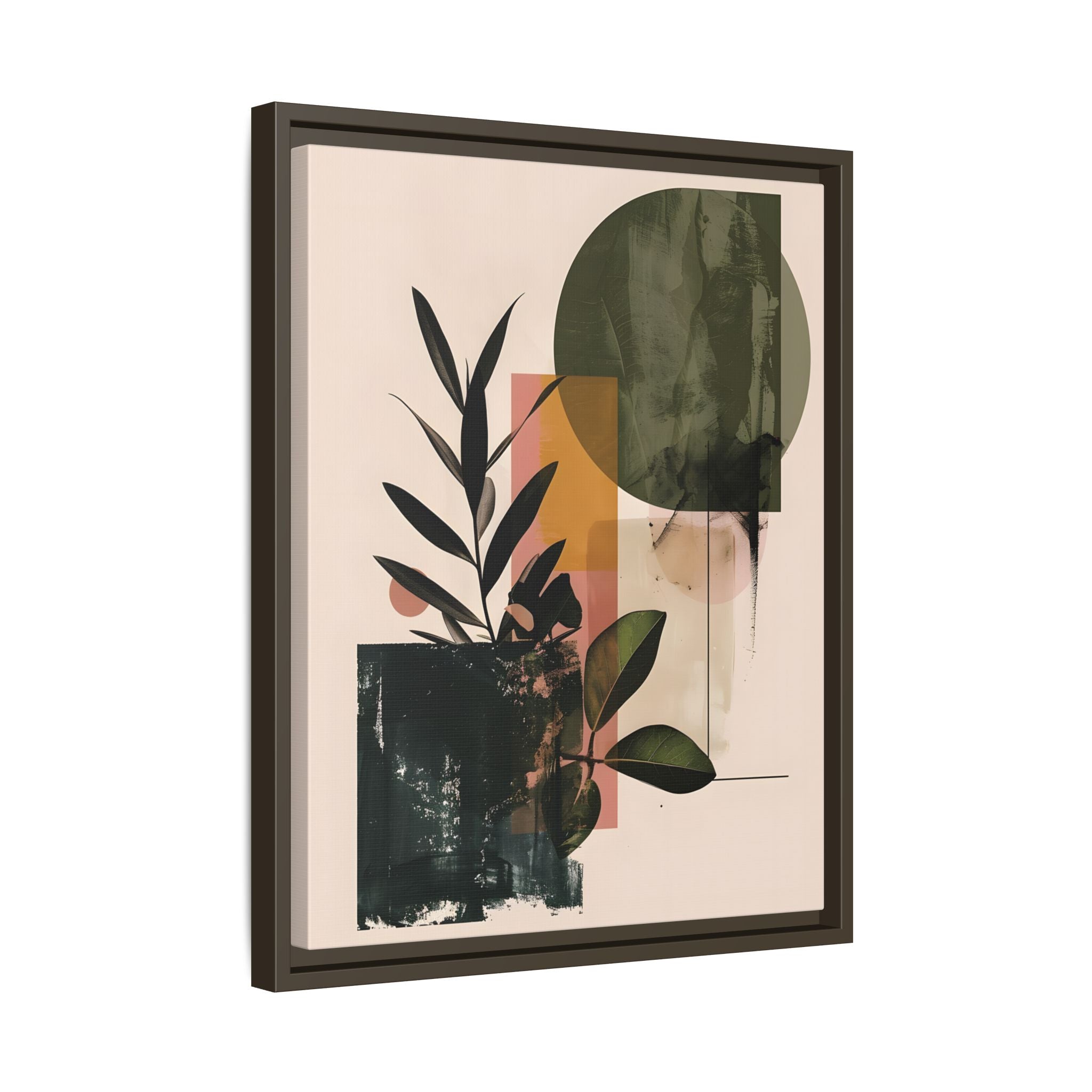 Framed Canvas - Sage Geometry Botanicals