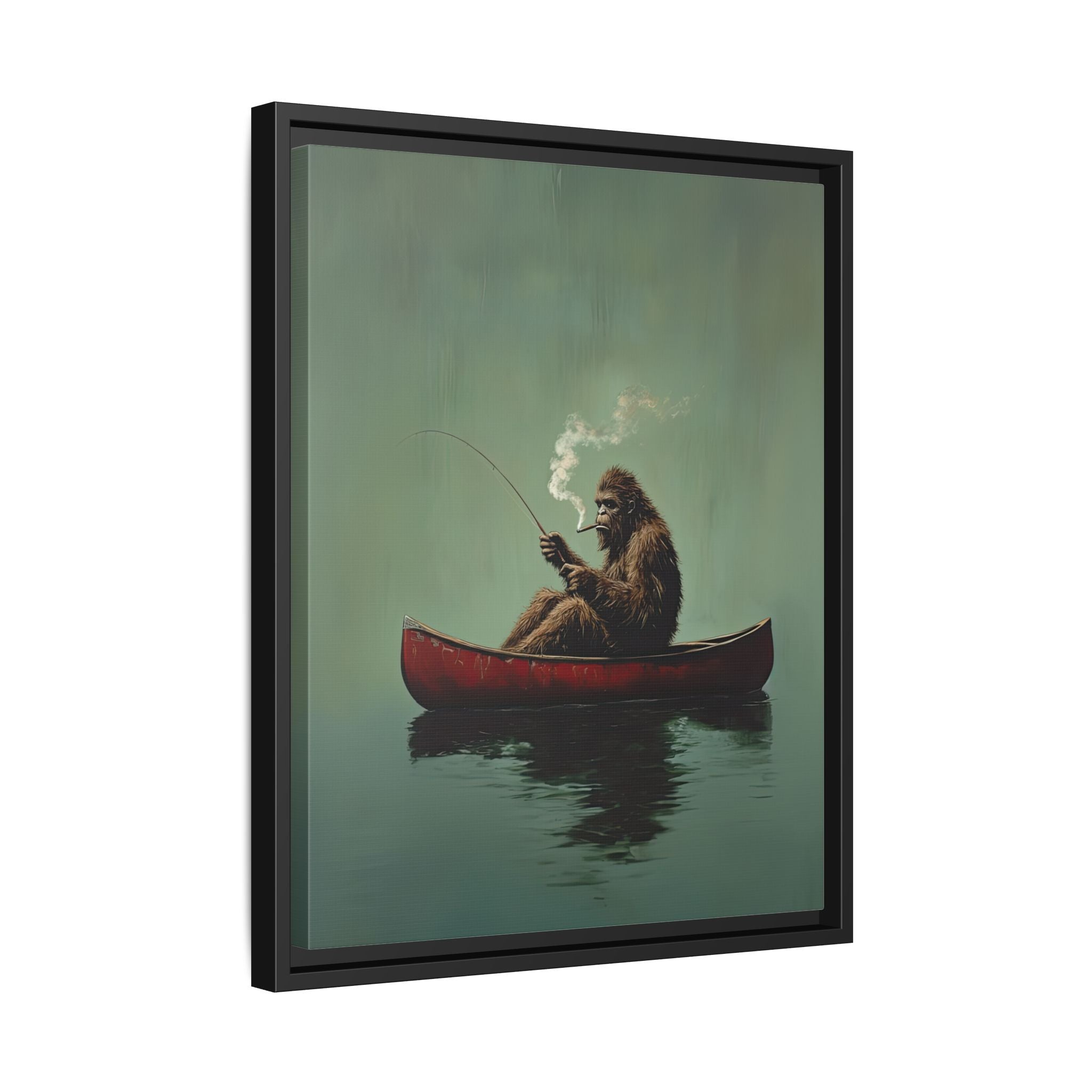 Framed Canvas - Bigfoot Canoe Adventure