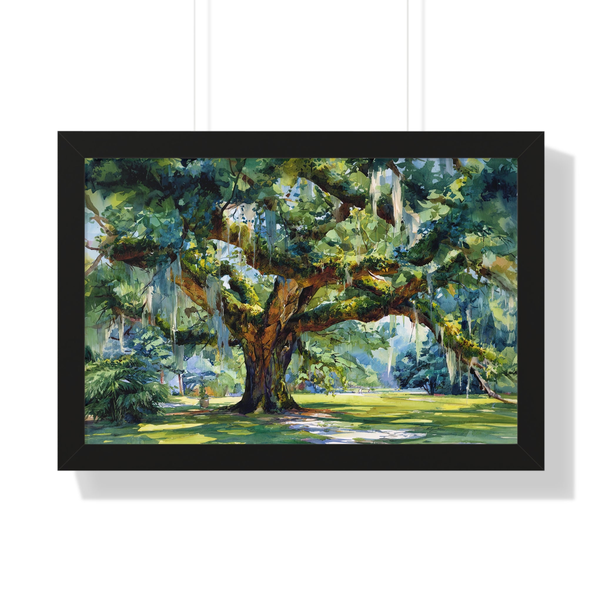 Framed Paper Print - Whispering Southern Live Oak