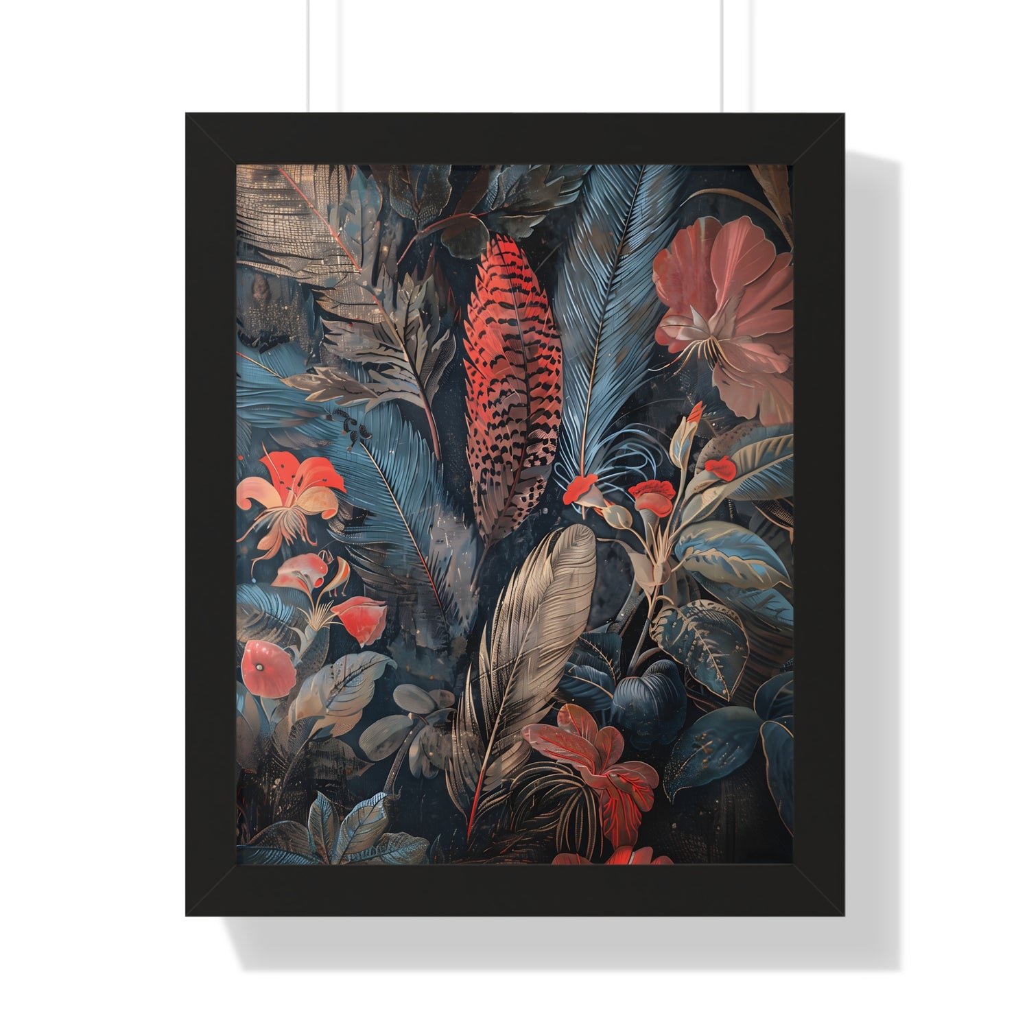 Framed Paper Print - Midnight Garden Reverie