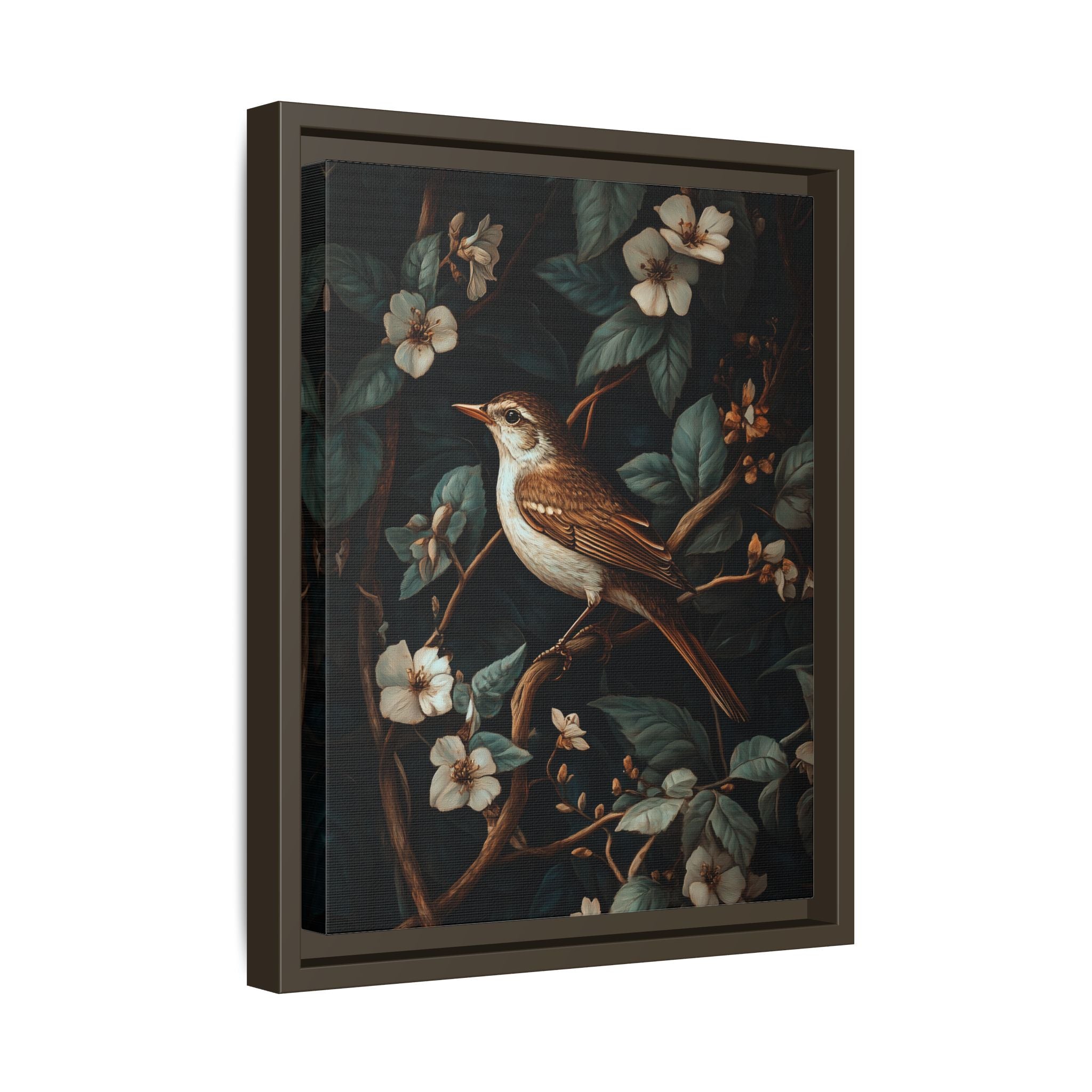 Framed Canvas - Serenade Among Blossoms