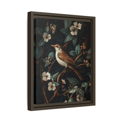 Framed Canvas - Serenade Among Blossoms