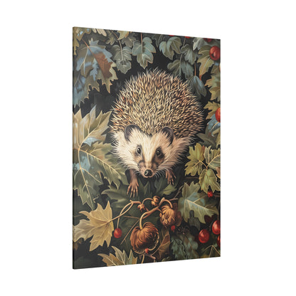 .75" Matte Canvas - Woodland Hedgehog Hideaway