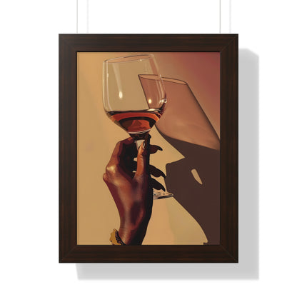 Framed Paper Print - Golden Hour Wine Toast