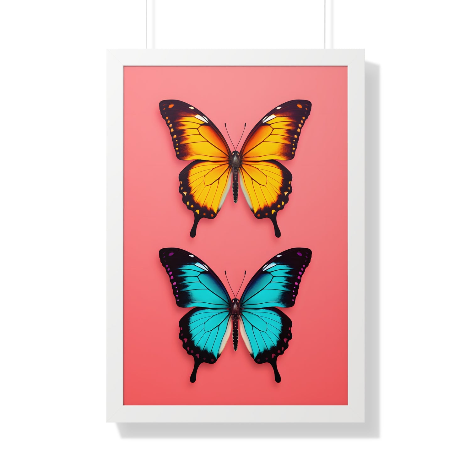 Framed Paper Print - Dueling Butterflies Wonder