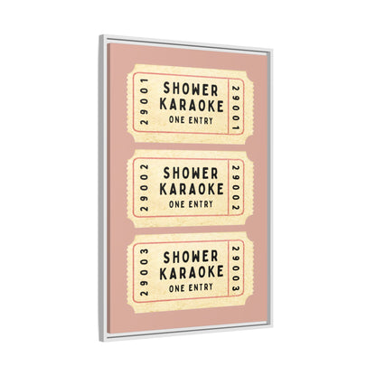 Framed Canvas - Shower Karaoke Admit Ticket