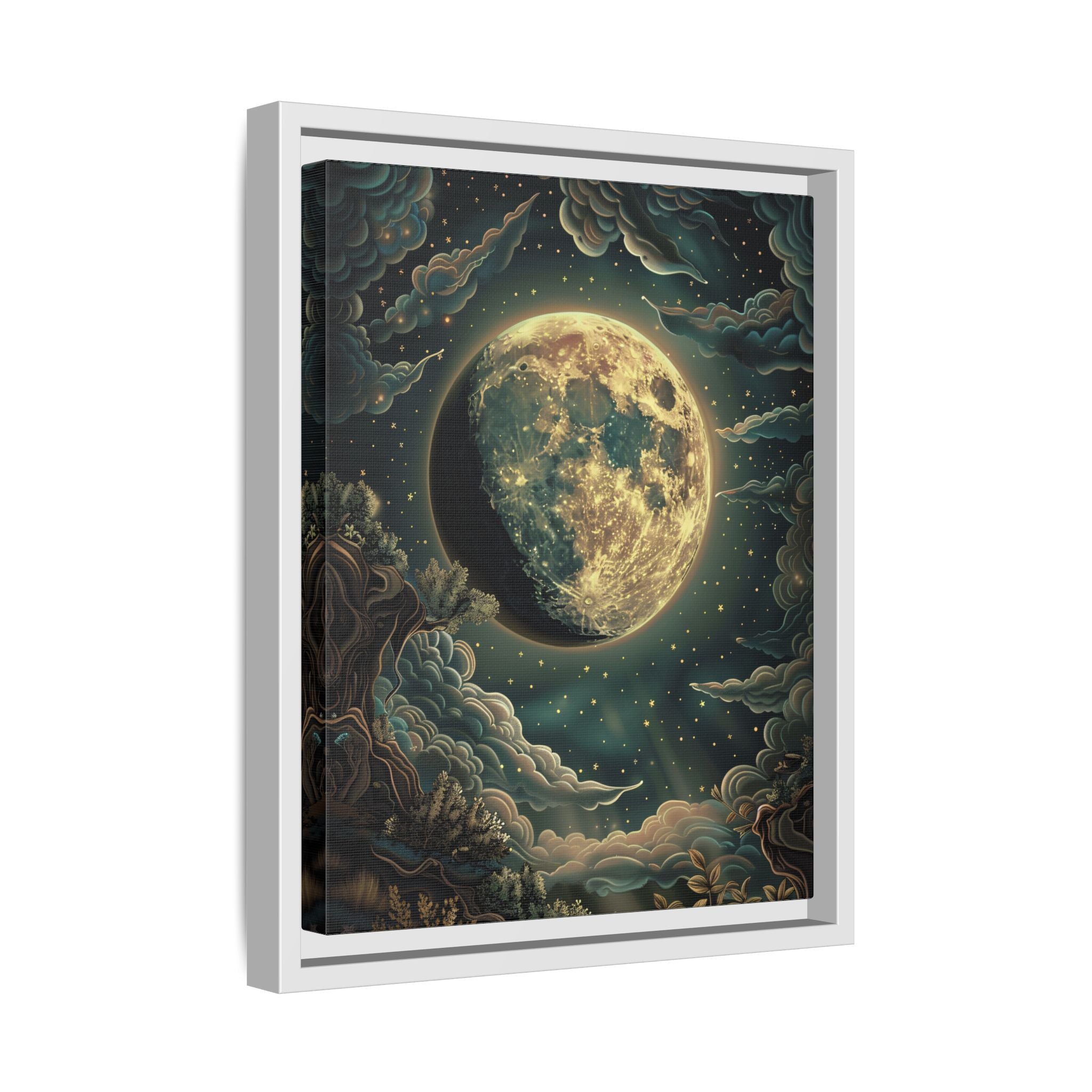 Framed Canvas - Waxing Gibbous Dreamscape