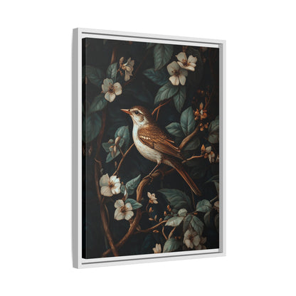 Framed Canvas - Serenade Among Blossoms