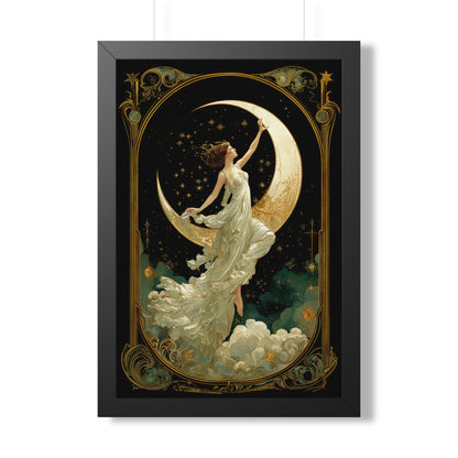 Framed Paper Print - Moon Goddess Ascending
