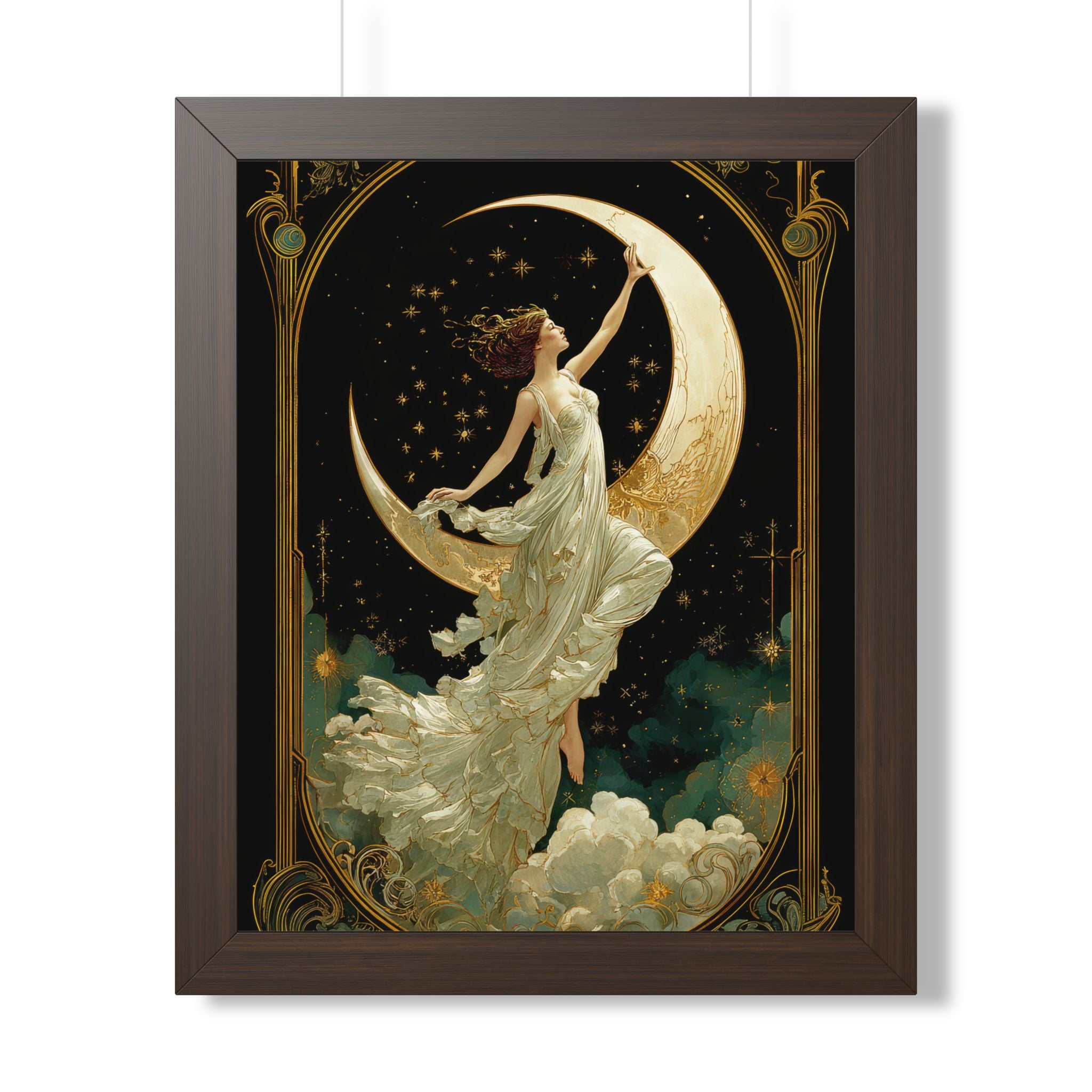 Framed Paper Print - Moon Goddess Ascending
