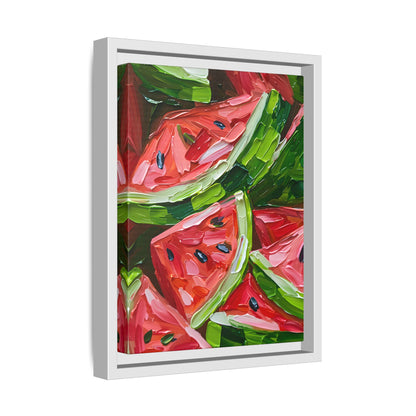 Framed Canvas - Juicy Watermelon Slices