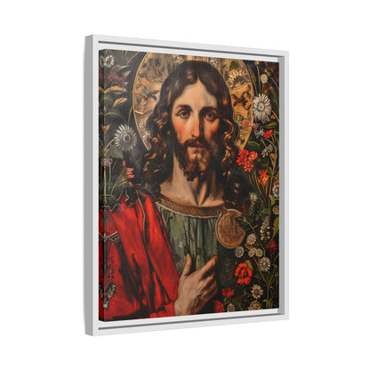 Framed Canvas - Sacred Floral Savior