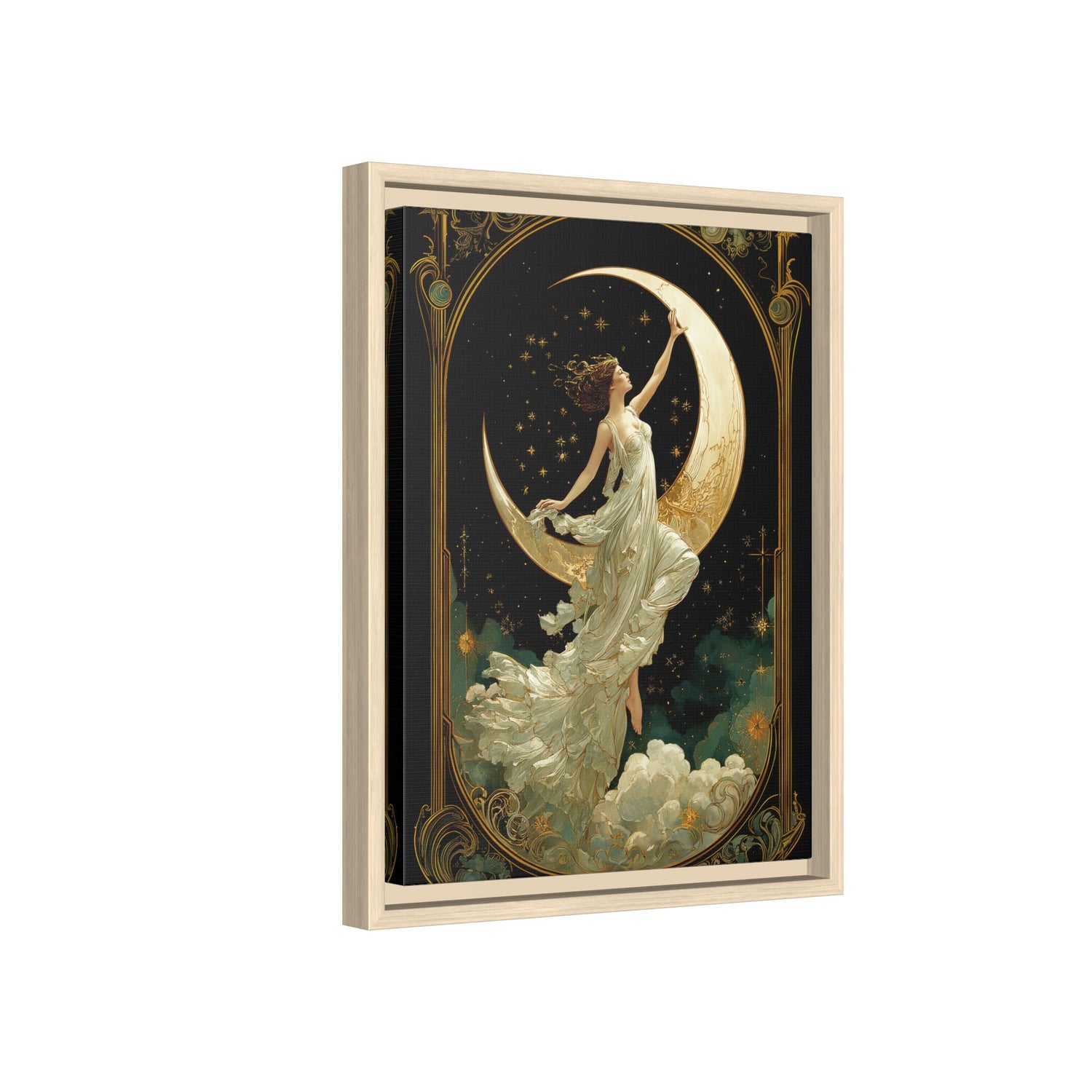 Framed Canvas - Moon Goddess Ascending