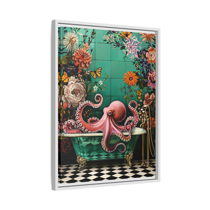 Framed Canvas - Octopus Bath Royale