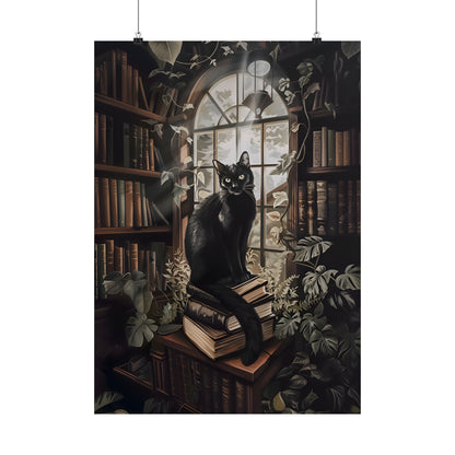 Book Hoarder Feline Gaze