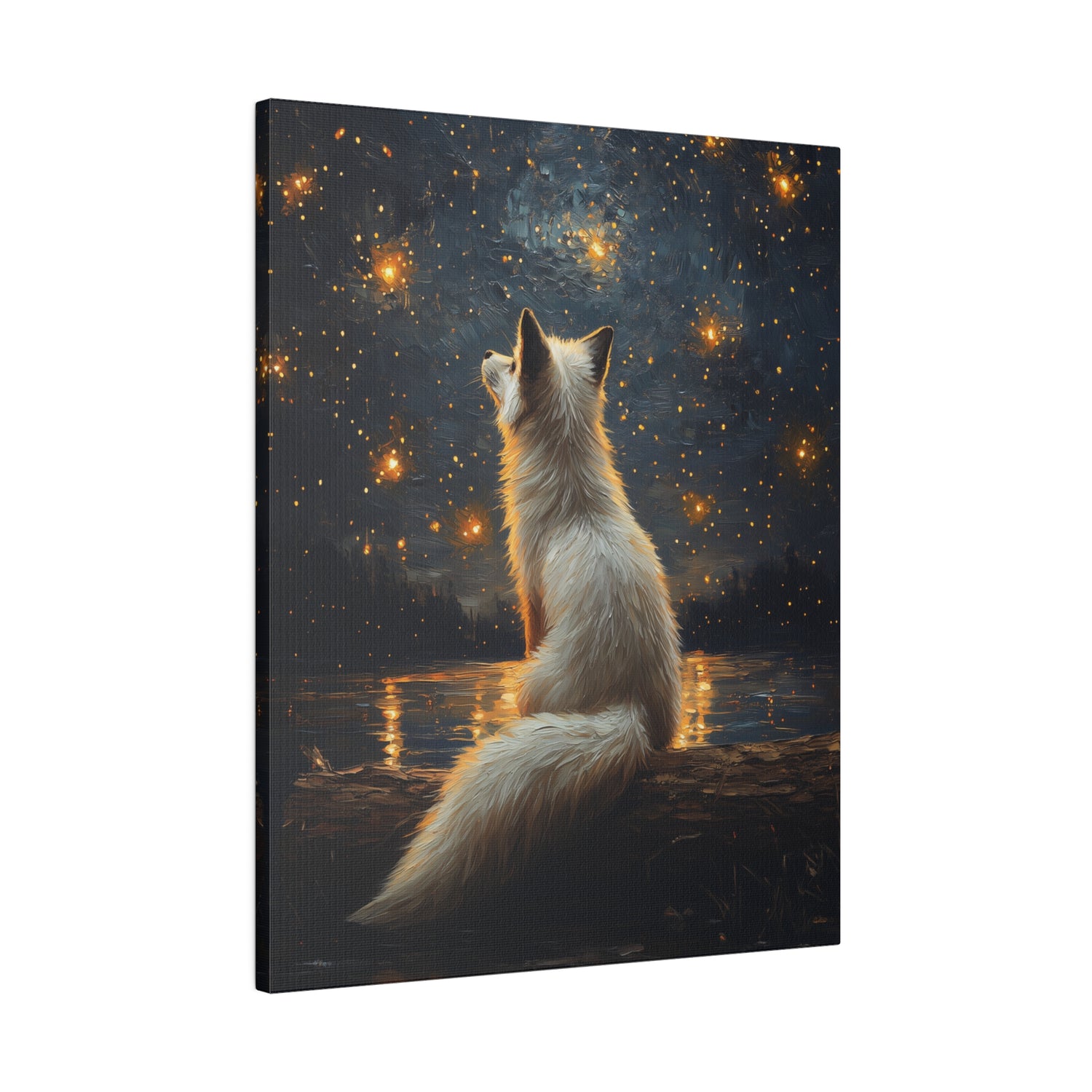 .75" Matte Canvas - Stargazing Fox Reverie