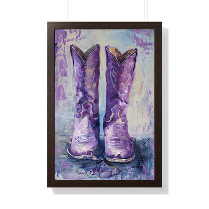 Framed Paper Print - Violet Cowgirl Spirit