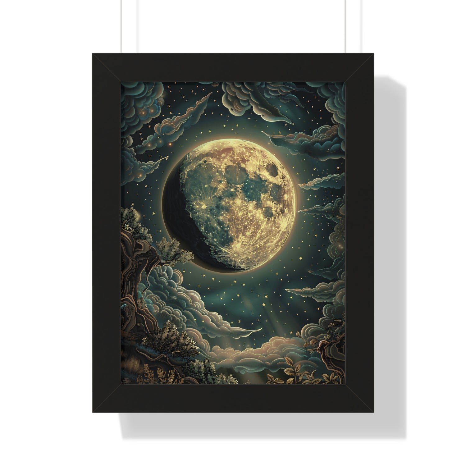 Framed Paper Print - Waxing Gibbous Dreamscape