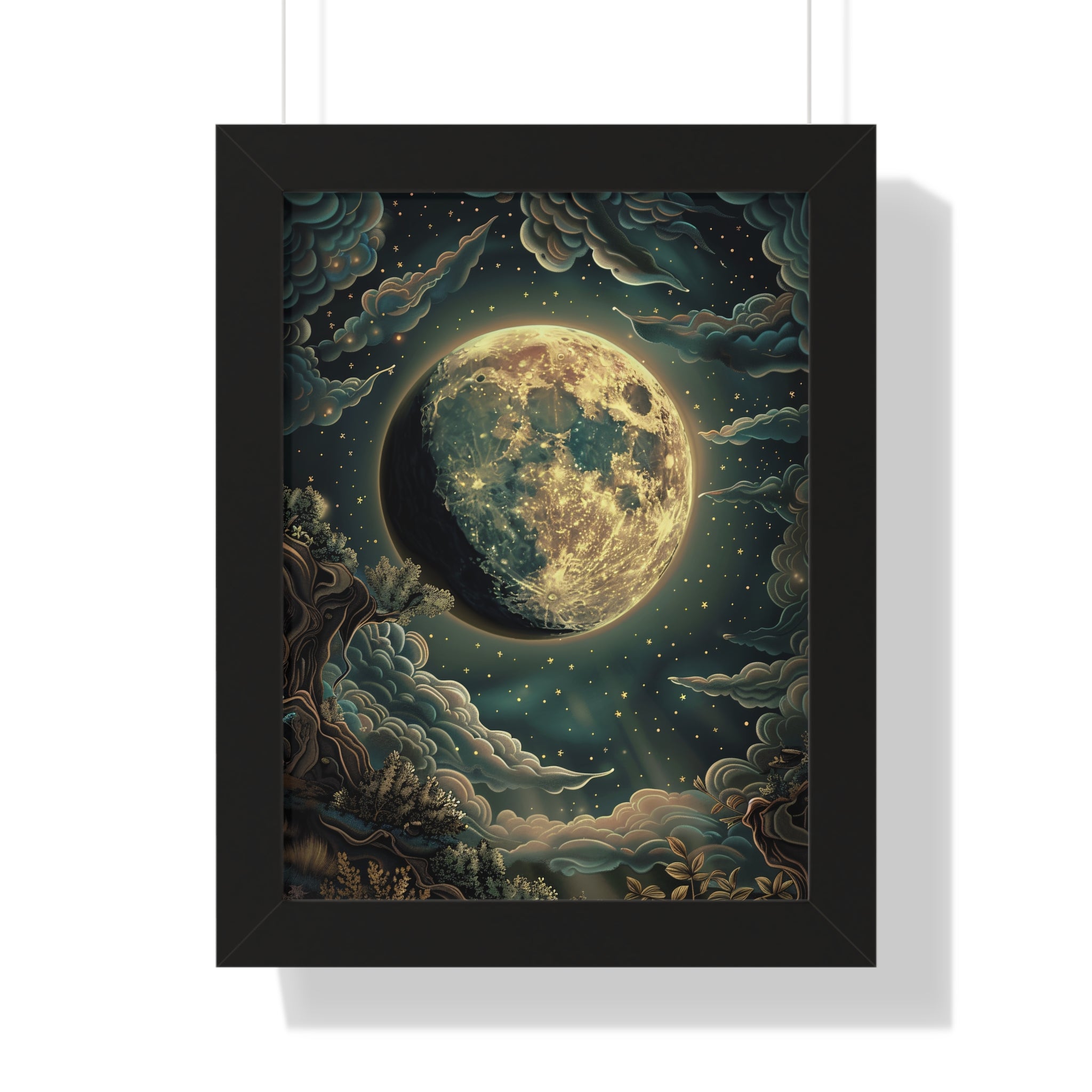 Framed Paper Print - Waxing Gibbous Dreamscape