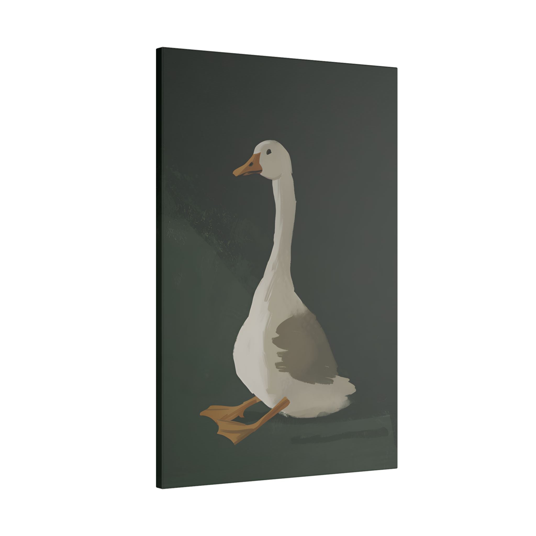 .75" Matte Canvas - Sitting Goose in Spotlight