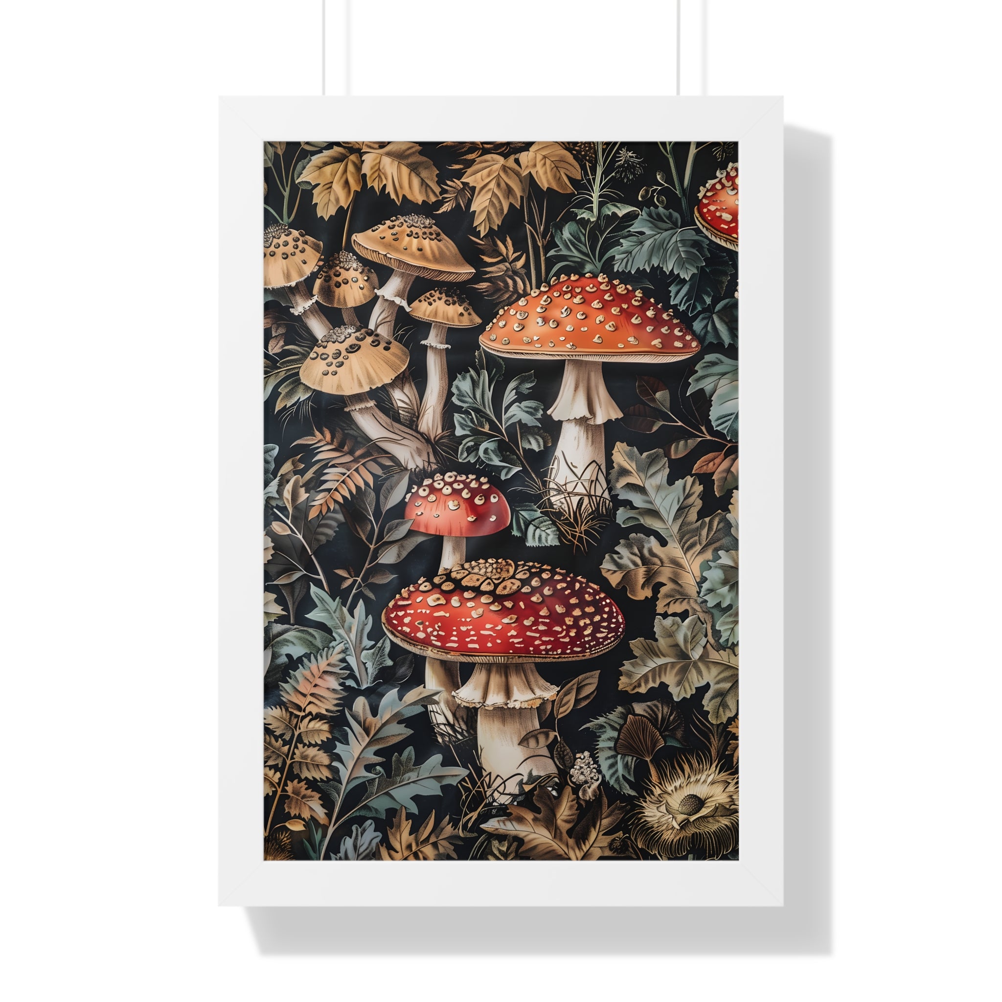 Framed Paper Print - Midnight Mycological Reverie