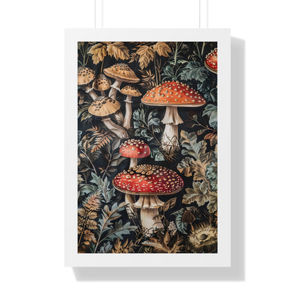 Framed Paper Print - Midnight Mycological Reverie