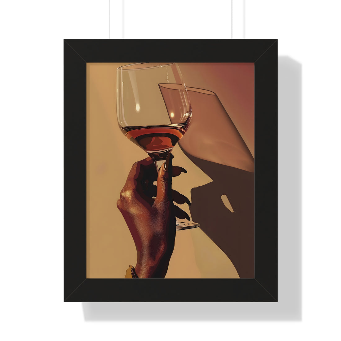 Framed Paper Print - Golden Hour Wine Toast