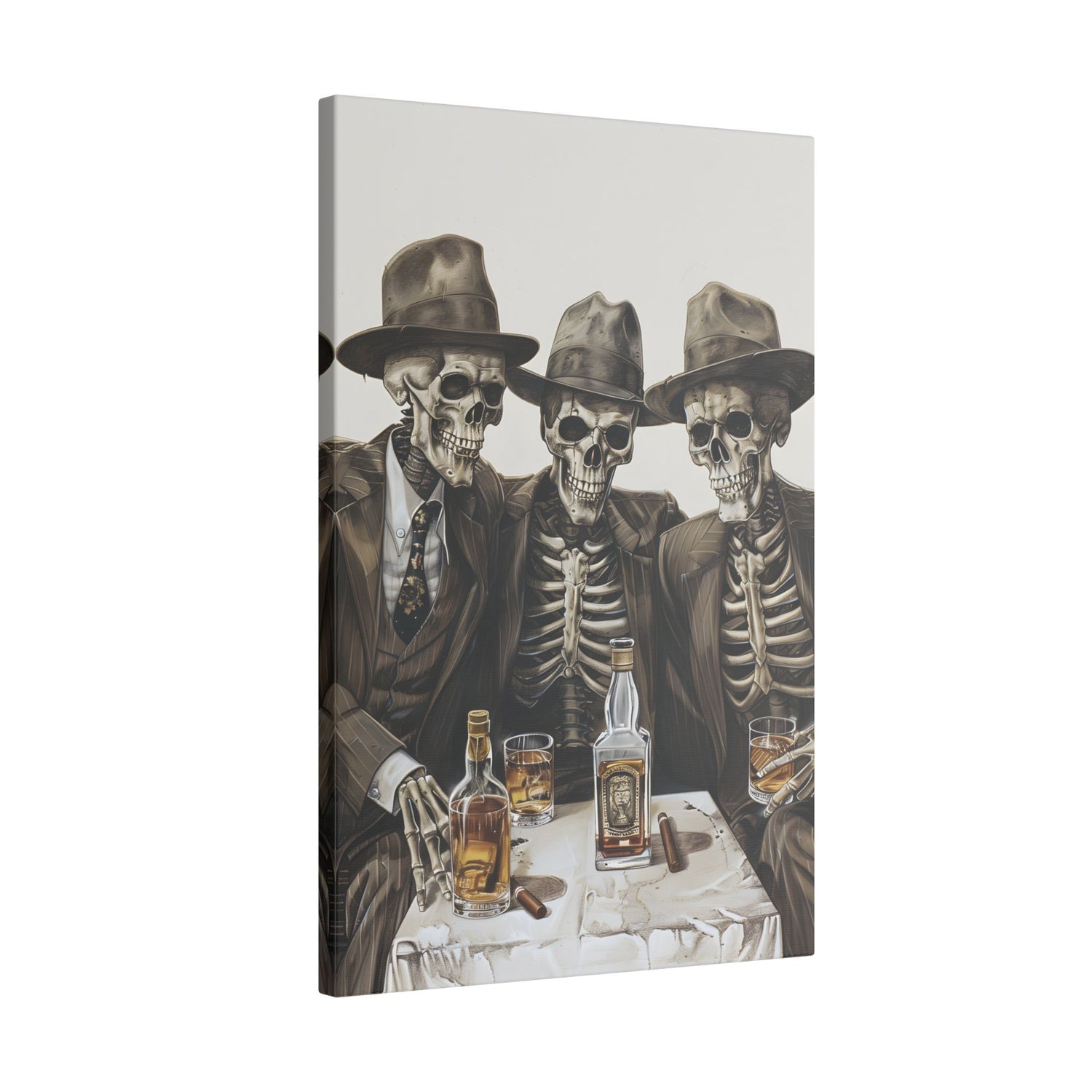 .75" Matte Canvas - Skeleton Whiskey Gentlemen