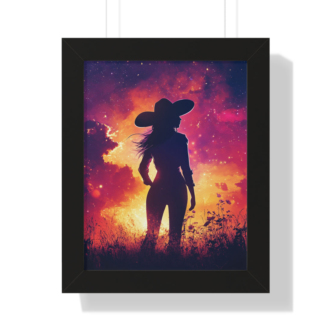 Framed Paper Print - Cosmic Cowgirl