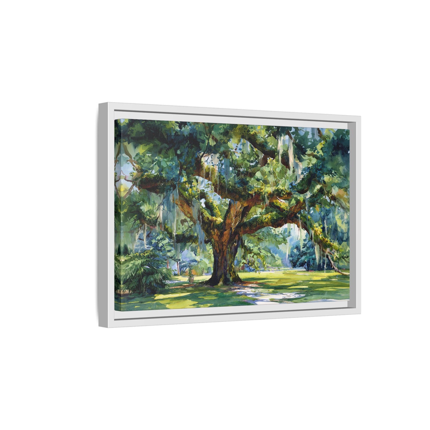 Framed Canvas - Whispering Southern Live Oak