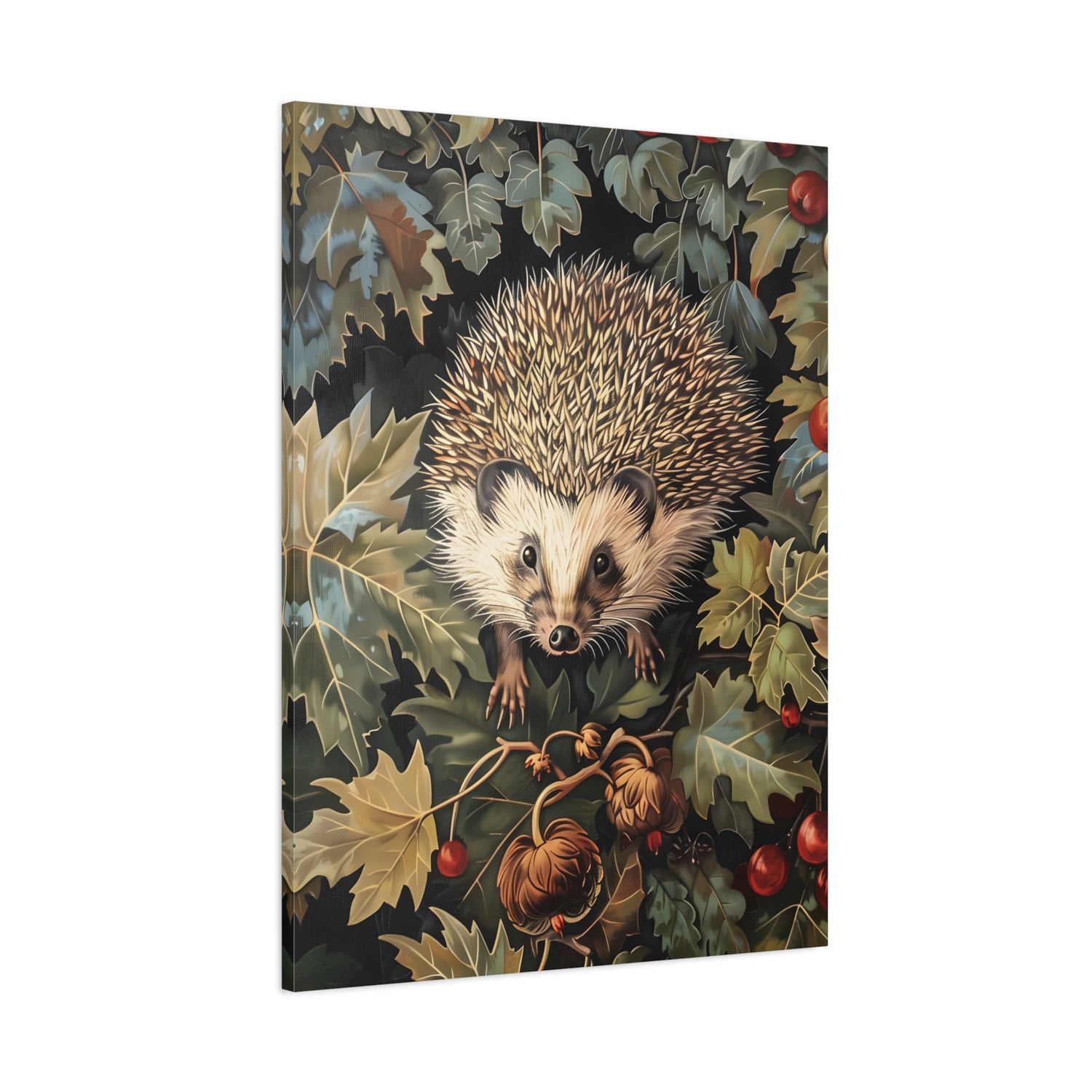 1.25" Matte Canvas - Woodland Hedgehog Hideaway