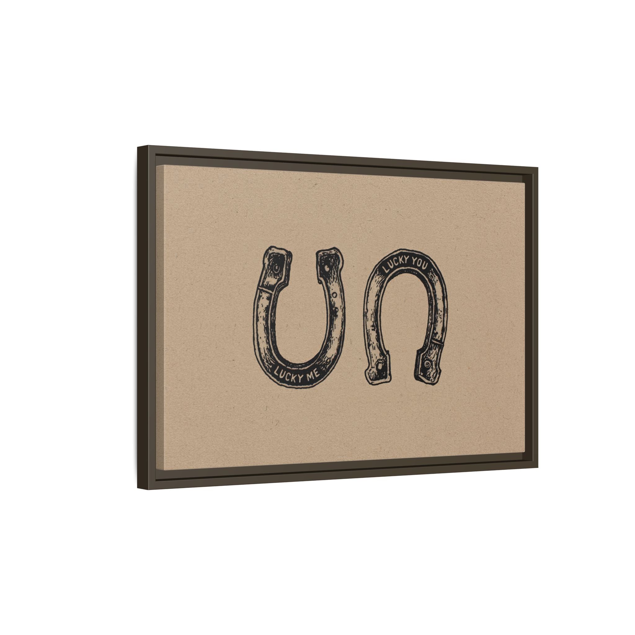 Framed Canvas - Lucky Me Lucky You Horseshoes