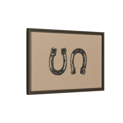 Framed Canvas - Lucky Me Lucky You Horseshoes