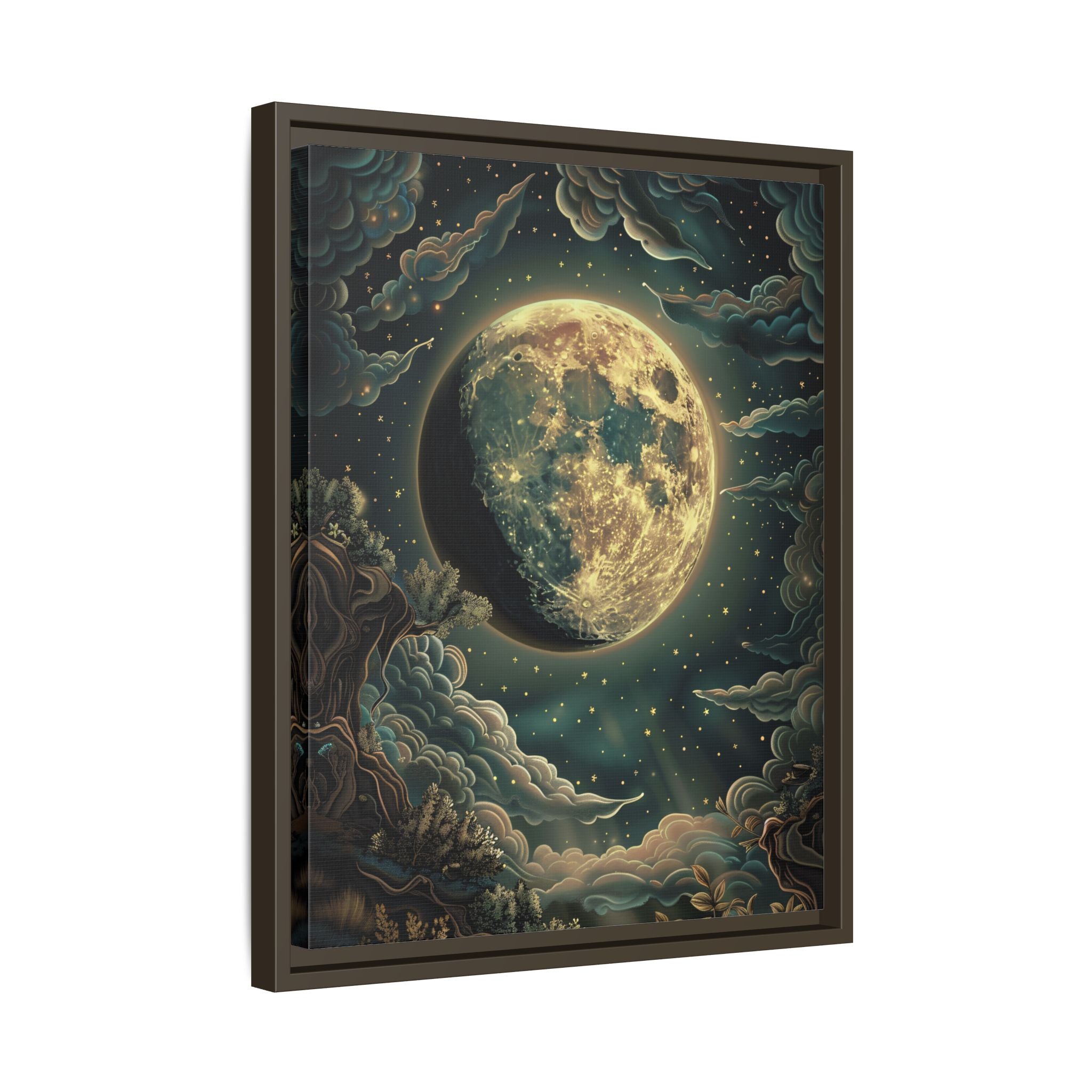 Framed Canvas - Waxing Gibbous Dreamscape