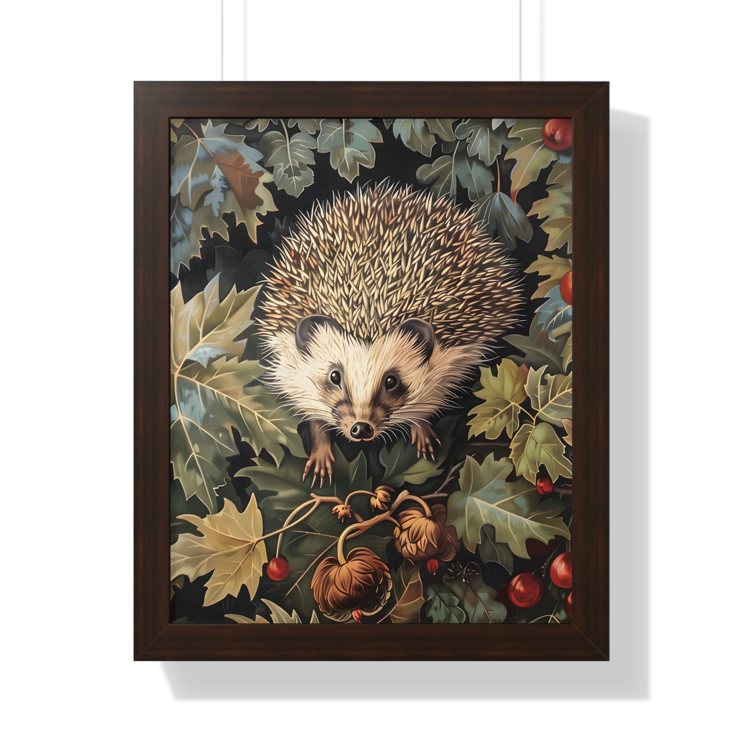 Framed Paper Print - Woodland Hedgehog Hideaway