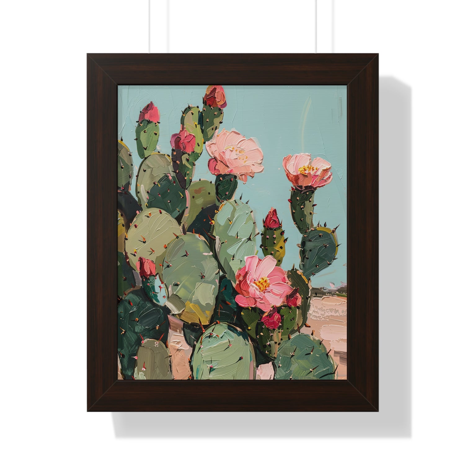 Framed Paper Print - Arizona Blooming Cactus Color