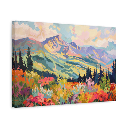 1.25" Matte Canvas - Rocky Mountain Wildflower Bliss