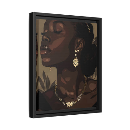 Framed Canvas - Golden Melanin Muse