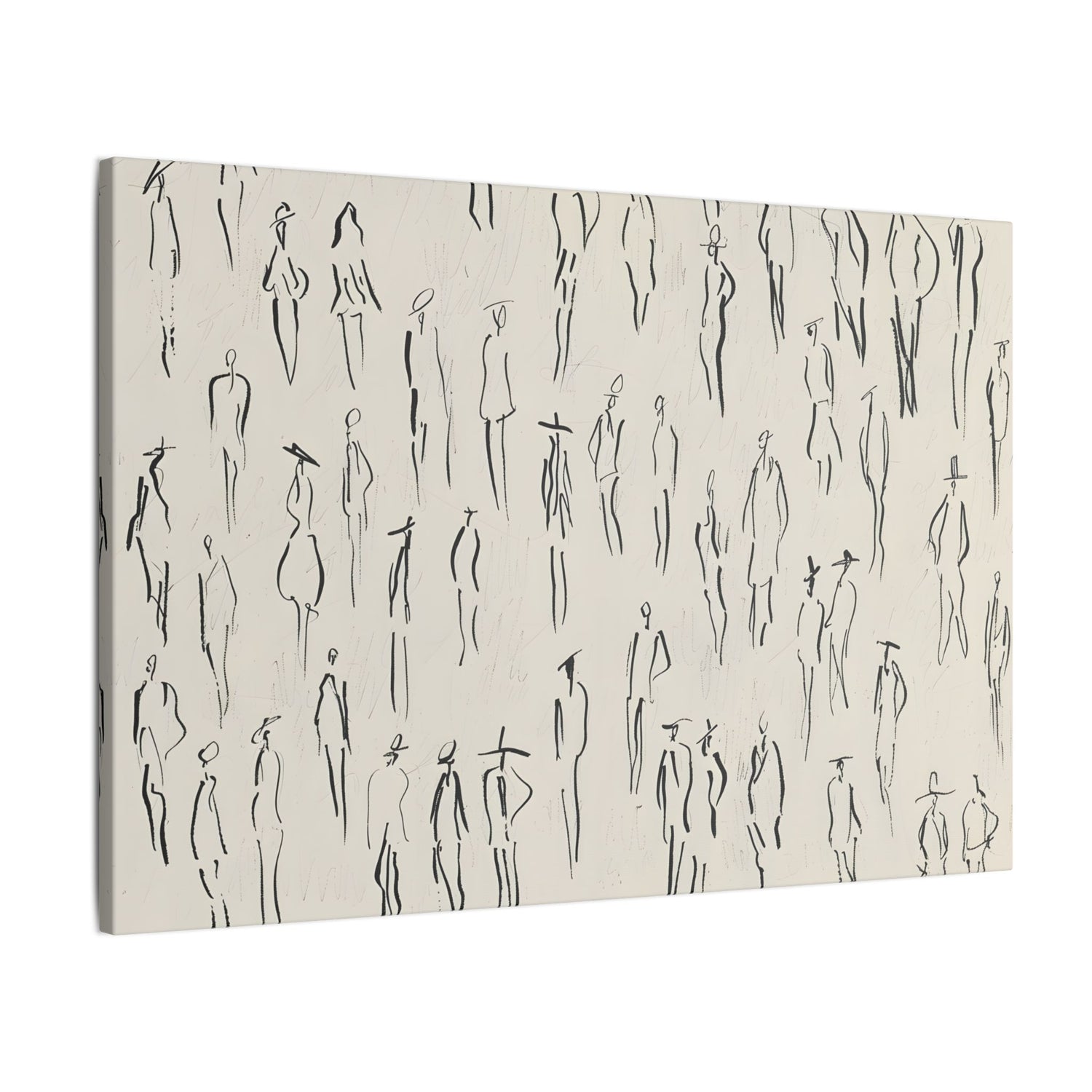 .75&quot; Matte Canvas - Crowd in Motion Linework